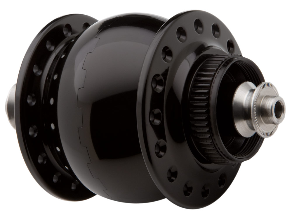 SON 28 disc center lock*, black anodized, 28 hole